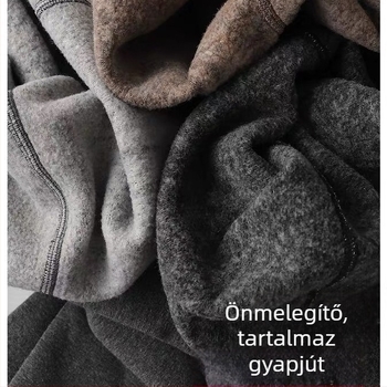 Női pamut harisnya fleece-betéttel, sötétszürke, japán stílusú, közepes vastagságú