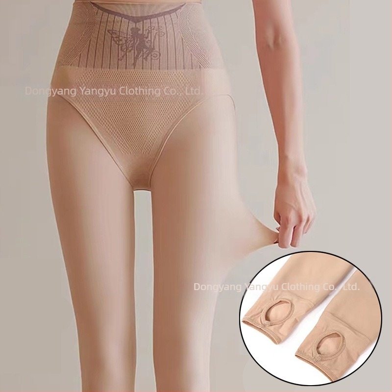 Magas derekú formázó harisnya fleece belsőréssel, fényes hatású lábak, karcsúsító, meleg