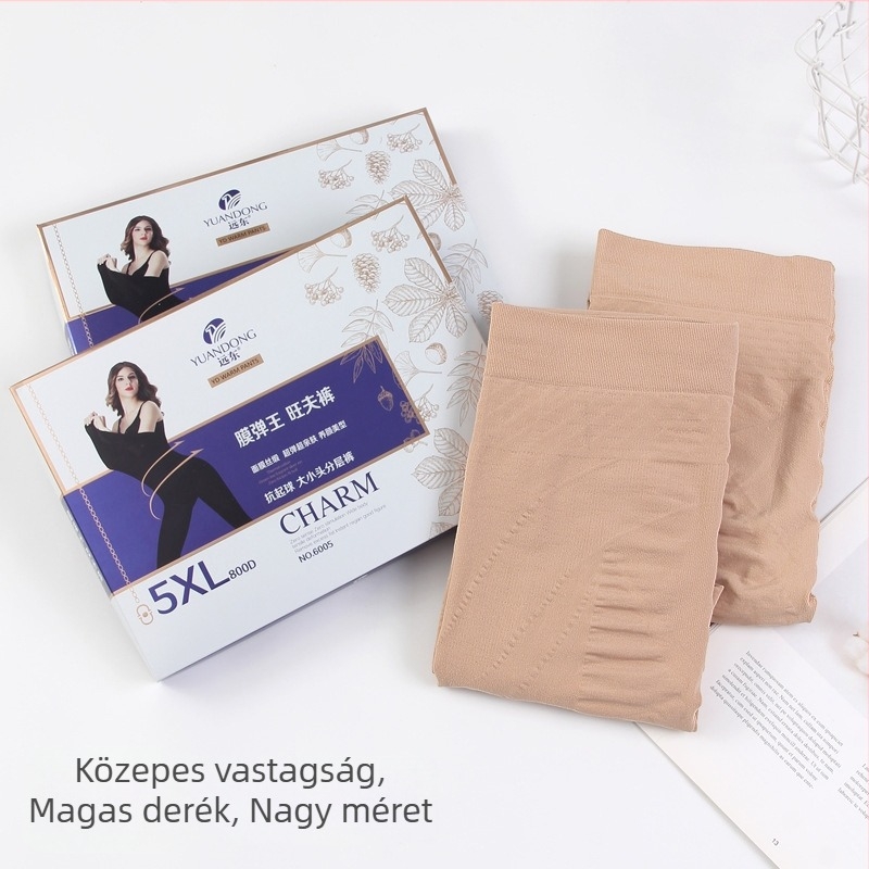 Far East 6005 ősz-tél 800D magas derekú harisnyanadrág – sima felület, rendkívül rugalmas, kényelmes és karcsúsító hatású