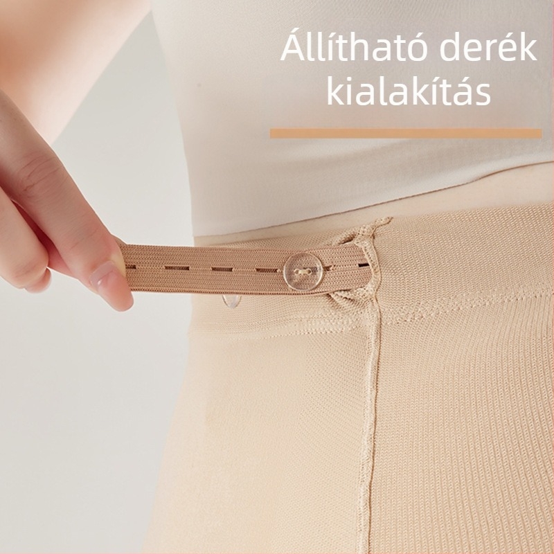 Kismama leggings őszi-téli szezonra, meleg fleece belsővel, has-támasztó és állítható szabás, nagy méret