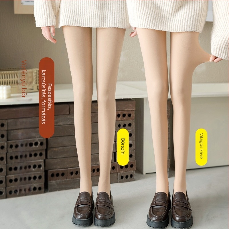 Fleece-beleés Nylon harisnya, anti-snag, közepes vastagság, háromszög keresztcsont, lábakkal