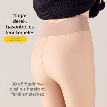 Női vastag bélelt, egyszínű harisnyanadrág nude színben, meleg őszi-téli szezonra