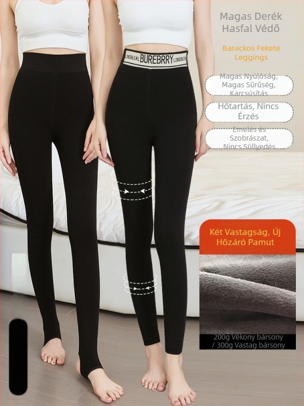 A téli női nadrág nylon-spandex keverékből, fleece belső bélés, overál-stílus, magas rugalmasság