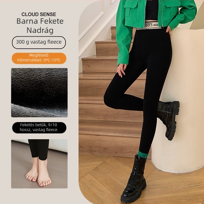 A téli női nadrág nylon-spandex keverékből, fleece belső bélés, overál-stílus, magas rugalmasság