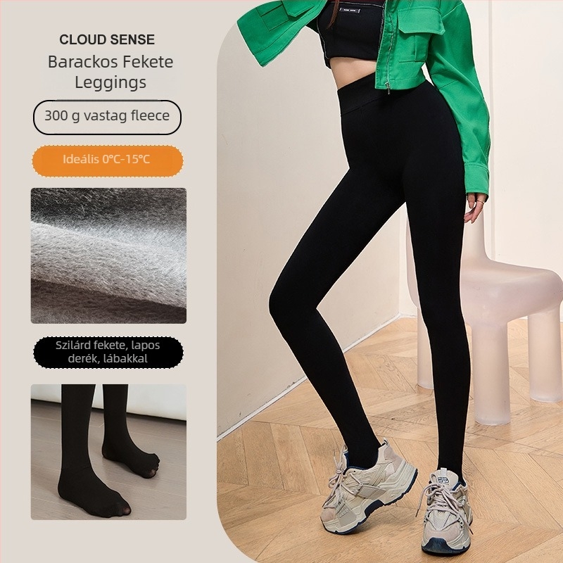 A téli női nadrág nylon-spandex keverékből, fleece belső bélés, overál-stílus, magas rugalmasság