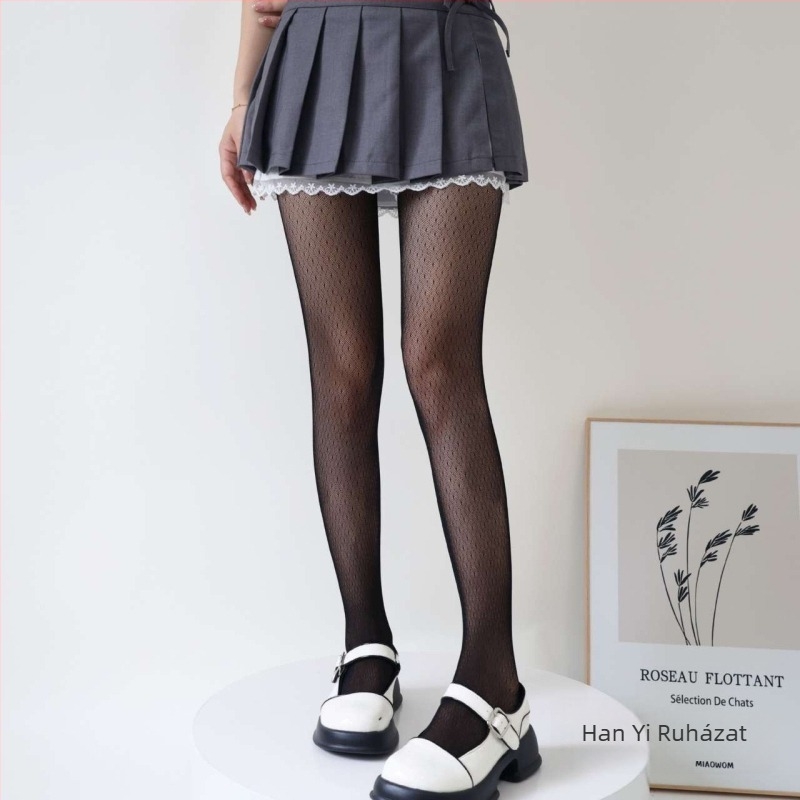 Női harisnyanadrág japán stílusban, varrás nélküli, légies, vékony és könnyű – nylon; láthatatlan, formázó funkció; egyszínű minta; lábfejjel