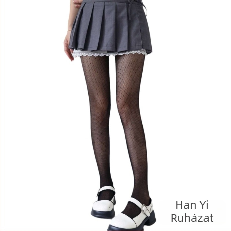 Női harisnyanadrág japán stílusban, varrás nélküli, légies, vékony és könnyű – nylon; láthatatlan, formázó funkció; egyszínű minta; lábfejjel