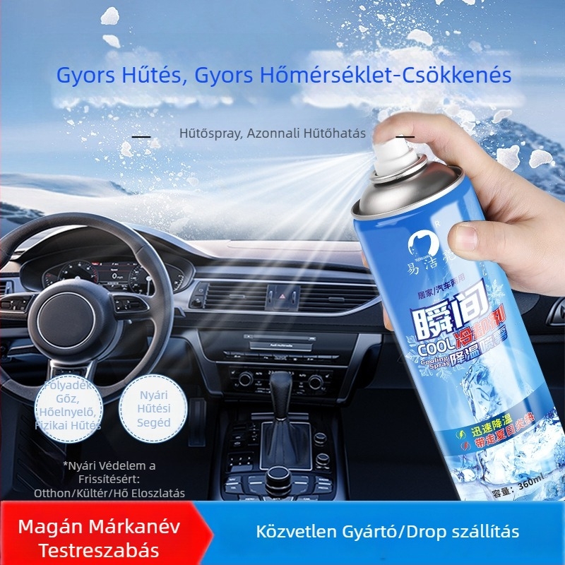 Yi Jie Liang autókhoz való hűtő spray, szárazjég spray hűtő, sportos izzadásgátló spray, hűsítő ruházat | Márka: Yi Jie Liang; Fő piacok: Japán, Dél-Korea; Licencelt magáncímke