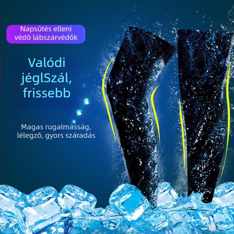Kerékpáros lábszárvédő, napvédő, vékony nyári, ice silk nylon anyagú, uniszex