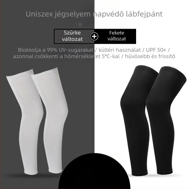 Kerékpáros lábszárvédő, napvédő, vékony nyári, ice silk nylon anyagú, uniszex