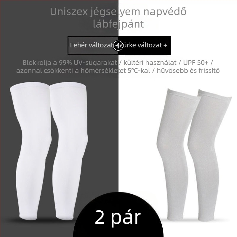 Kerékpáros lábszárvédő, napvédő, vékony nyári, ice silk nylon anyagú, uniszex
