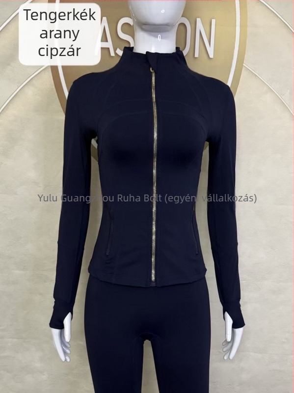 Női álló galléros dzseki – karcsúsított szabás, gyorsan száradó és lélegző, Nylon 75% / Spandex 25% Lycra anyaggal, csípőhosszú