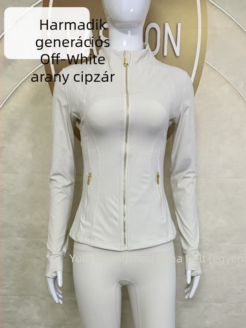 Női álló galléros dzseki – karcsúsított szabás, gyorsan száradó és lélegző, Nylon 75% / Spandex 25% Lycra anyaggal, csípőhosszú