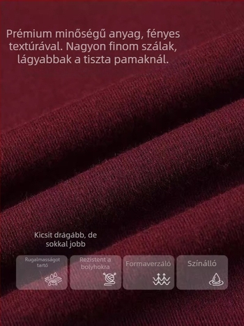 Póló fél-nyakú gallérral, hosszú ujjú, karcsú szabás, akril anyag