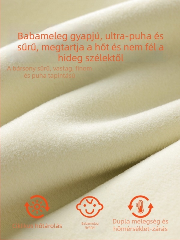 Női pamut felső fleece-béléssel, vastag, őszi-téli, karcsú szabású, hosszú ujjú, négyszögletes nyakkal