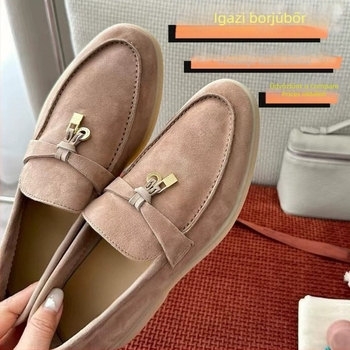 Női marhabőr loaferek, slip-on, alacsony felső rész, alacsony sarkú 1–3 cm, bőr belső