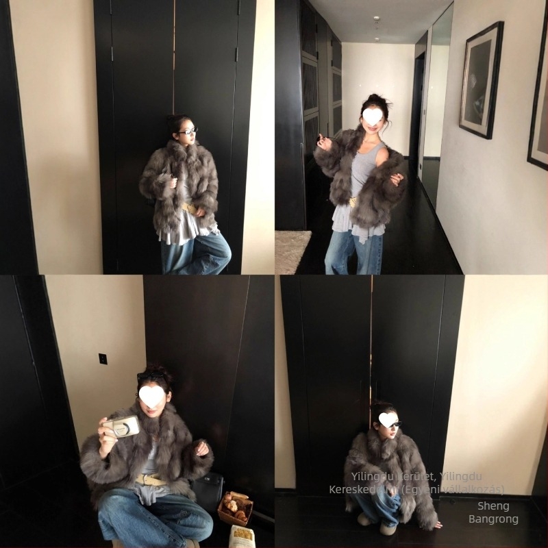 Női műszőrmés kabát, minimalist stílus, gallér nélküli, hosszú ujjú