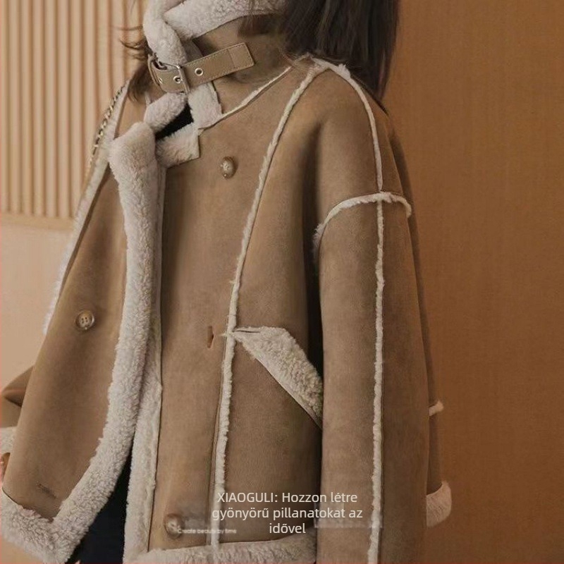 Kabát – mozdony-stílus, városi hipster, rövid fazon, polo gallér, cipzár, 95% poliészter, Téli 2024