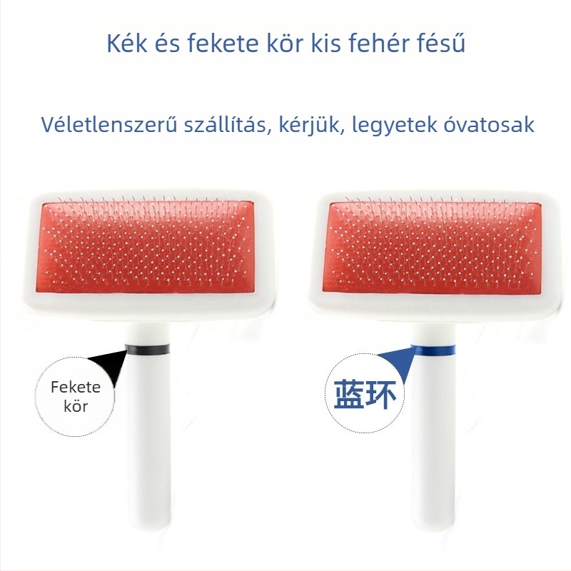 JBN házi kedvencek ápoló fésűje - HIPS + rozsdamentes acél, macskáknak és kutyáknak