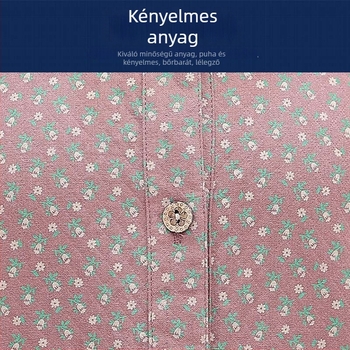 100% pamut hosszú ujjú női ing középkorú és idősebb nők számára – mindennapos stílus, nyár 2025