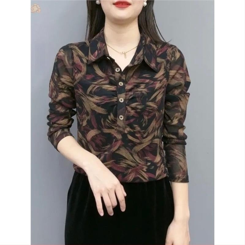 Női felső - Tavasz 2025, poliészter anyag (>95% tartalom), stílus üzleti ingázáshoz/temperament, magas hőmérsékletű kivitel