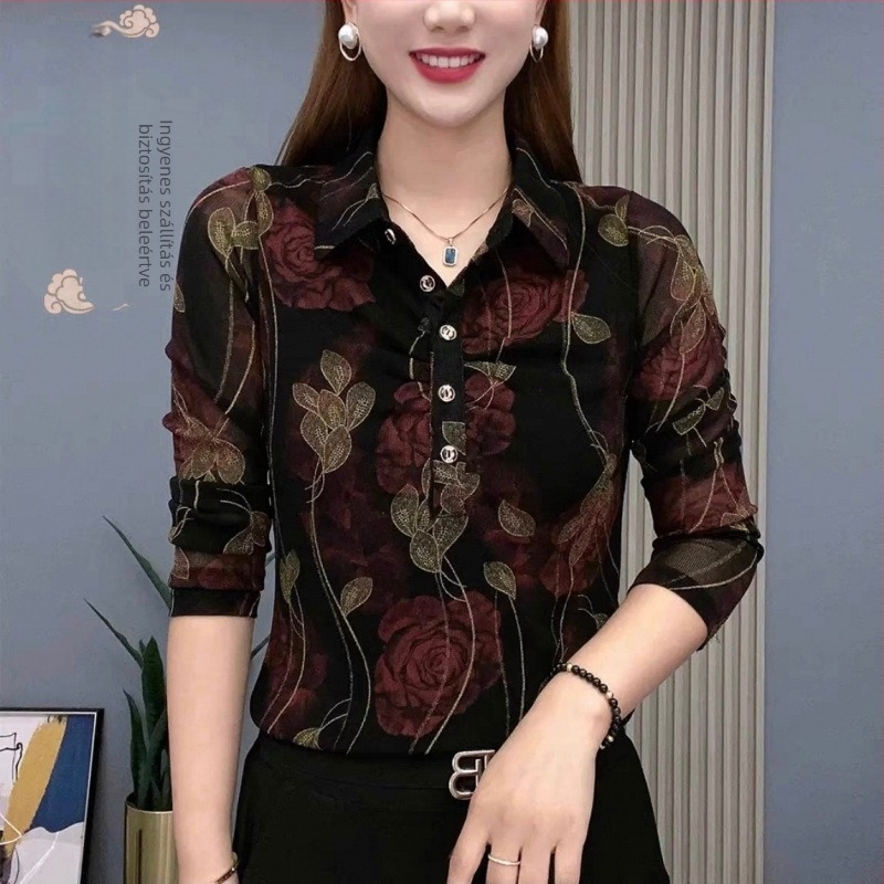 Női felső - Tavasz 2025, poliészter anyag (>95% tartalom), stílus üzleti ingázáshoz/temperament, magas hőmérsékletű kivitel