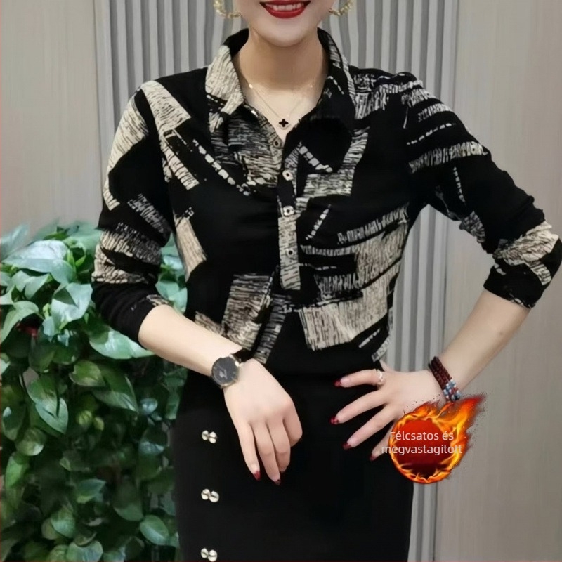 Női felső - Tavasz 2025, poliészter anyag (>95% tartalom), stílus üzleti ingázáshoz/temperament, magas hőmérsékletű kivitel