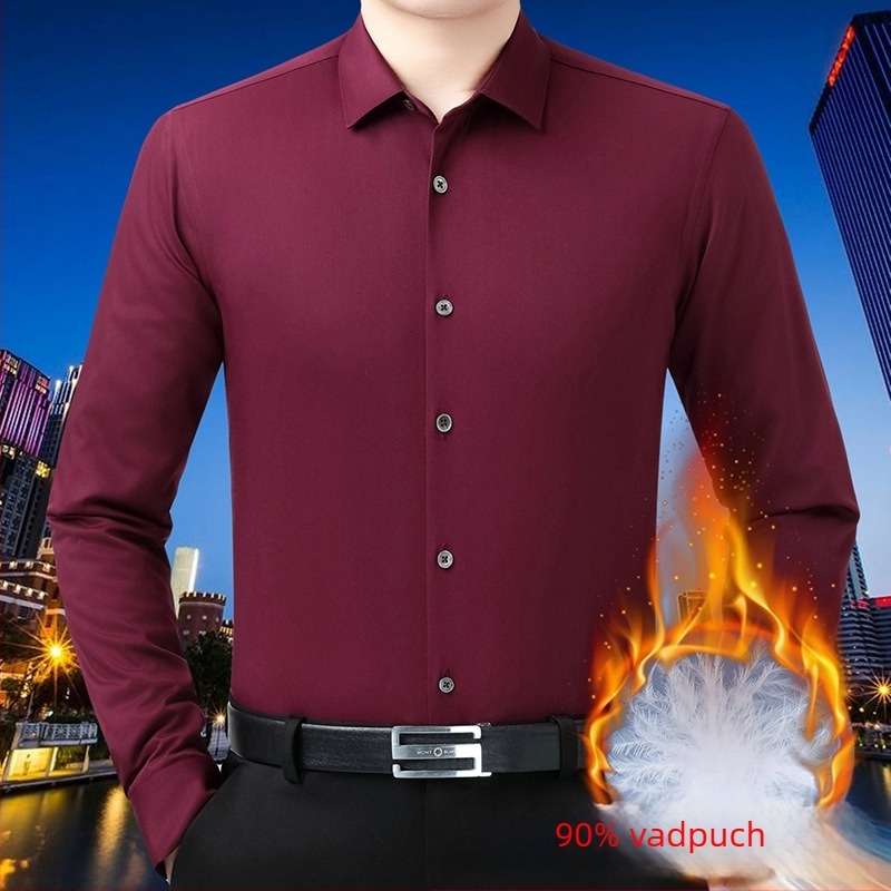 100% bambuszrostból készült ing, üzleti casual kardigán stílus, hosszú ujjú, gallér rever, vastagított