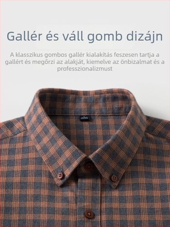 Férfiaknak Skót kockás 100% pamut ing