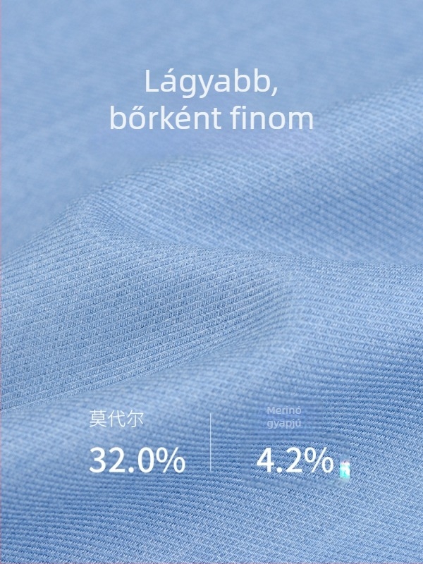 Férfi hosszú ujjú ing modál és gyapjú keverékből, gyűrődésmentes, tavaszi vastag üzleti ing