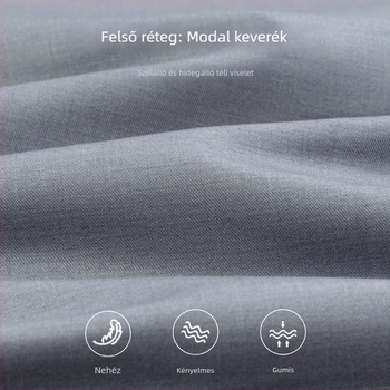 Férfi tolltöltésű ing, fleece-béléssel, vastag modal szövet, négyszögletes gallér, hosszú ujjú