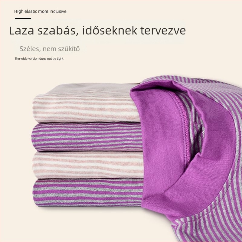 100% pamutból készült női termál alsóruha szett magas nyakú pulóverrel, őszi-téli viseletre — külső és bélés: 100% pamut; vastagság: extra thick (401-500 g/m²); melegen tart; időseknek