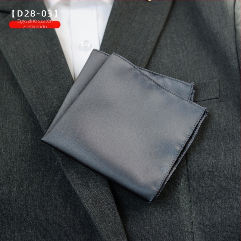 Monokróm zsebkendő, polieszter fonal, jacquard, könnyű luxus stílus, poliészter bélés