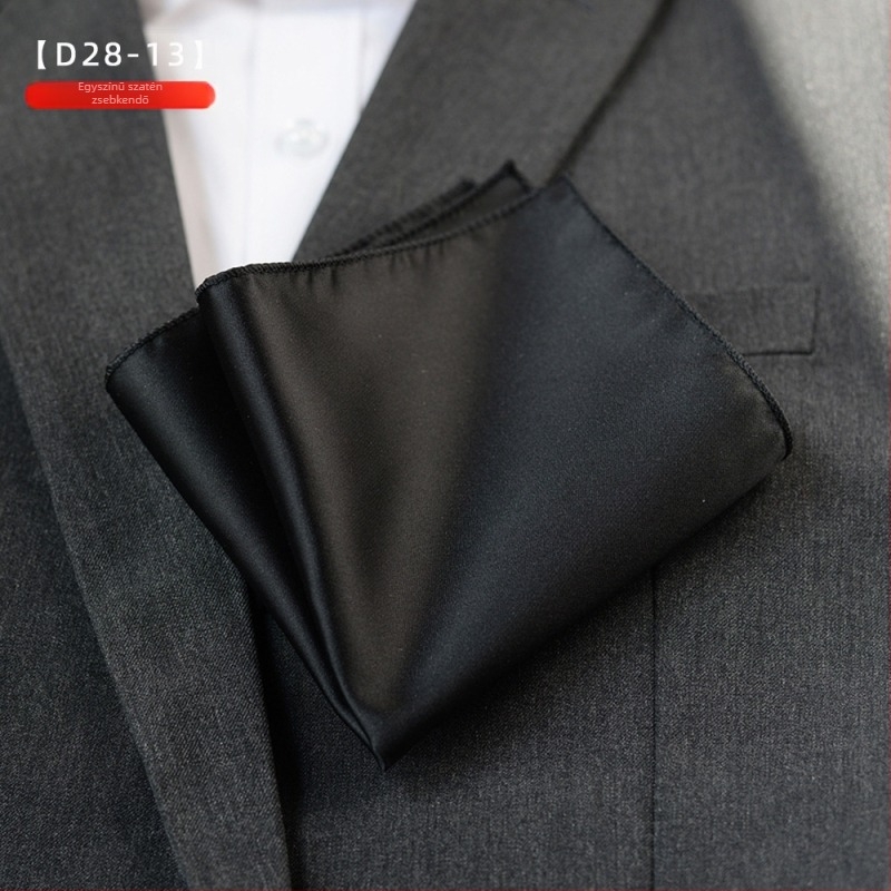 Monokróm zsebkendő, polieszter fonal, jacquard, könnyű luxus stílus, poliészter bélés