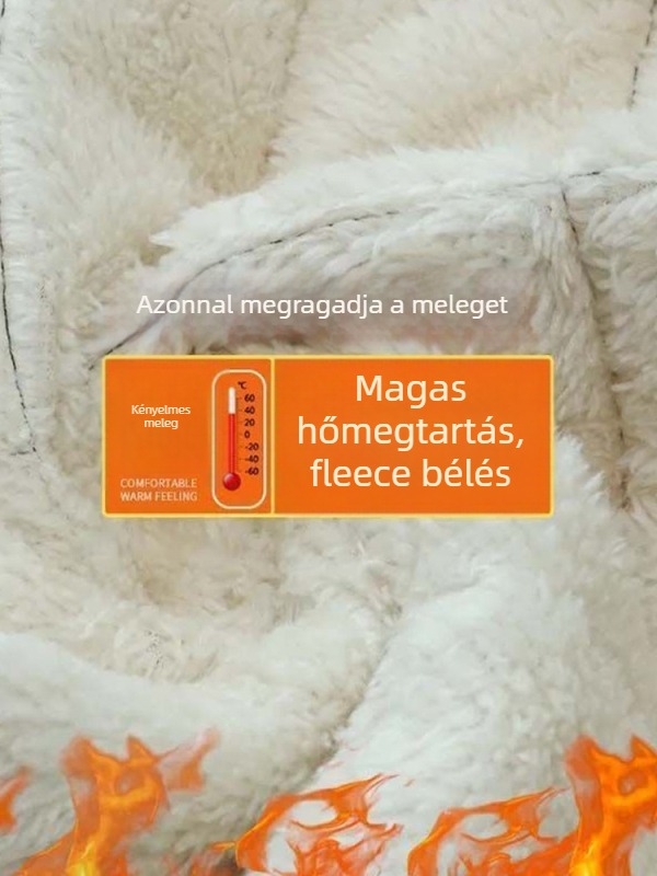 Plusz méretű férfi meleg mellény fleece-béléssel, vastag őszi–téli viseletre