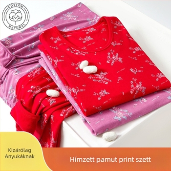 Női pamut termoszett, 100% pamut, pamut bélés, mérsékelt meleg, mérsékelt vastagság