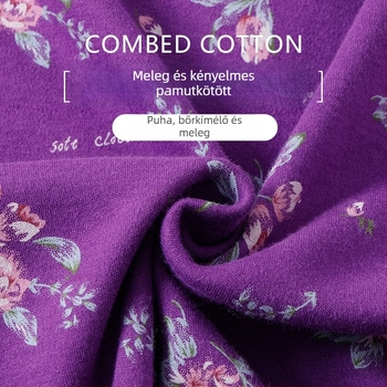 Női pamut termoszett, 100% pamut, pamut bélés, mérsékelt meleg, mérsékelt vastagság