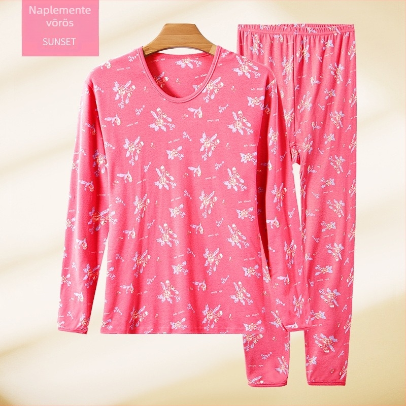 Női pamut termoszett, 100% pamut, pamut bélés, mérsékelt meleg, mérsékelt vastagság