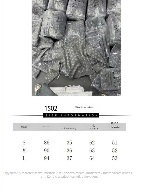 Női jacquard kötött kardigán kerek nyakkal, hosszú ujjú, karcsú szabás, gyapjú-poliészter keverék, hétköznapi stílus