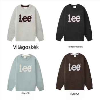 Koreai stílusú pulóver jacquard kötöttel, vastag anyag, laza szabás, hosszú ujjú, gallér nélkül — téli 2025
