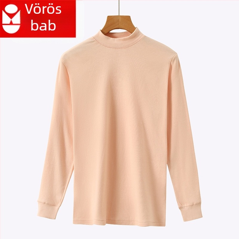 100% pamut melegítő felső, kerek nyakú pulóver, varrat nélküli, egy rétegű, anyag 181–200 g/m²