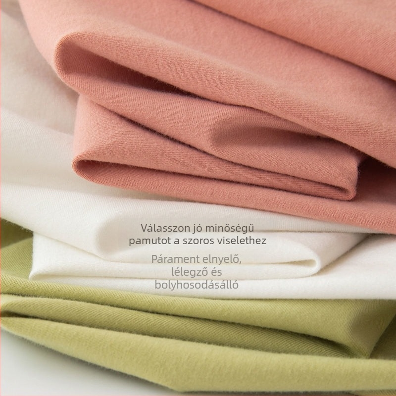 Női őszi pamut alapréteg készlet, karcsú szabás, vékony, egy réteg, 180–250 g/m²