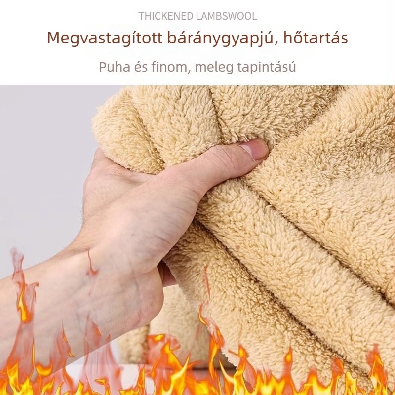téli pamut nadrág juhgyapjú fleece bevonattal, vastag, mindennapi nadrág középkorú és idős férfiak számára