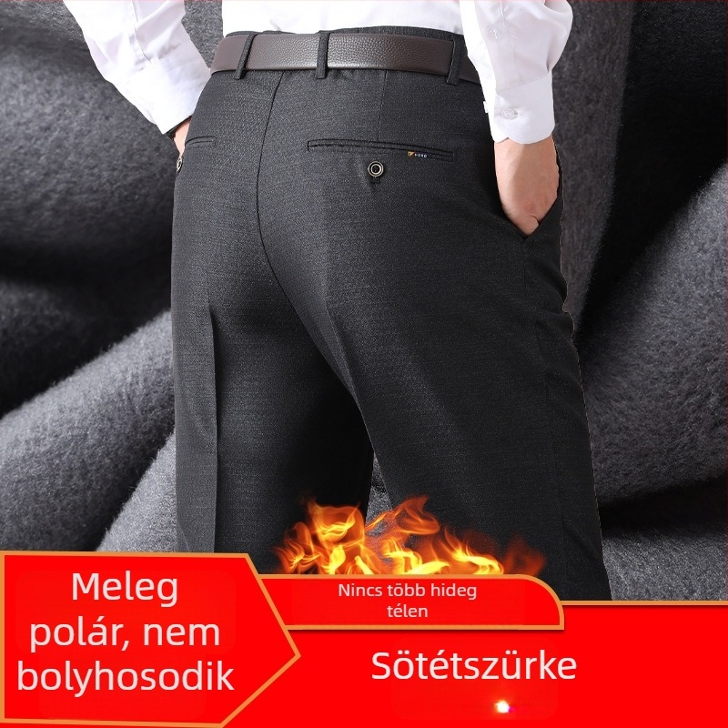 Nyári magas derekú, lazán szabott férfi nadrágok középkorúaknak, hosszú.