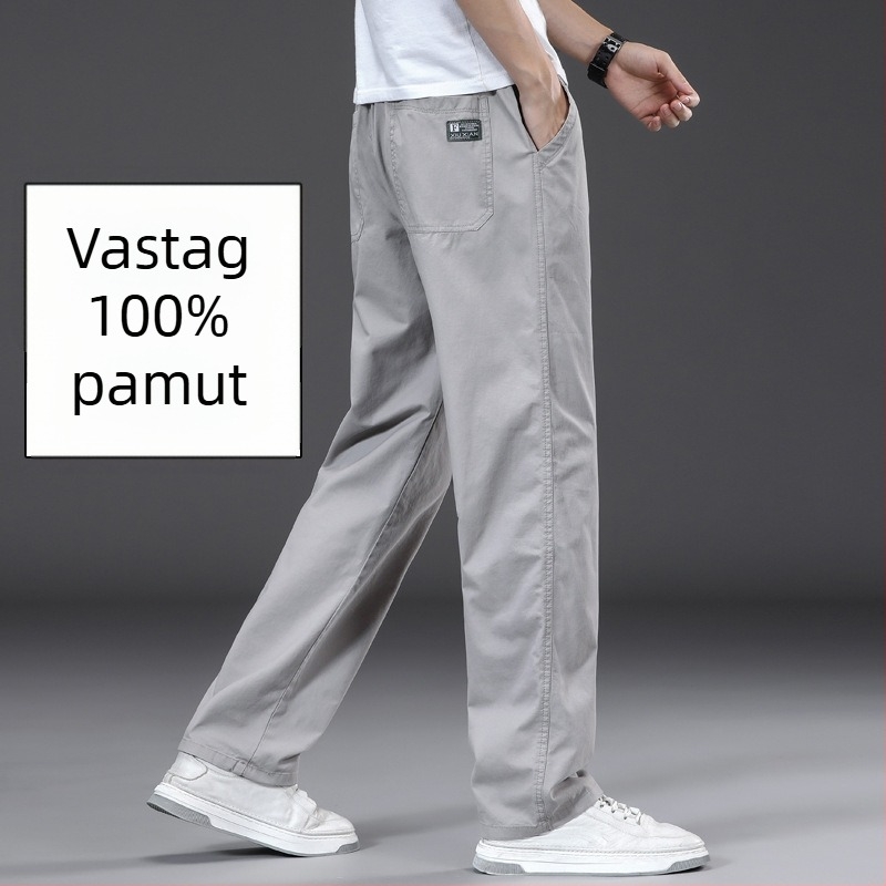 Téli fleece nadrágok, 2025-ös új modell, casual cargo nadrágok, egyszínű, egyenes szabás, meleg, pamut