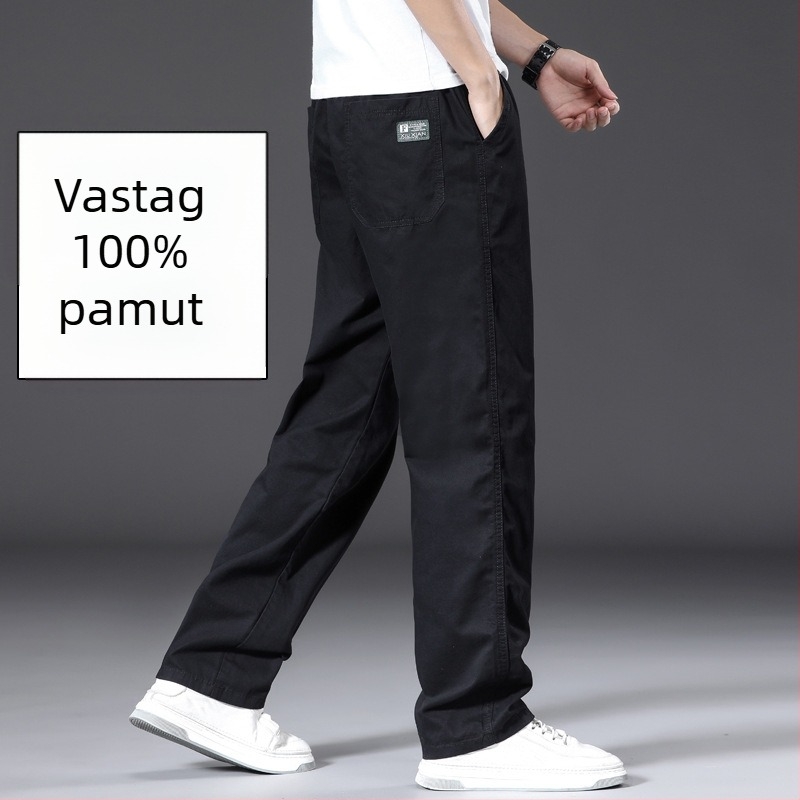 Téli fleece nadrágok, 2025-ös új modell, casual cargo nadrágok, egyszínű, egyenes szabás, meleg, pamut