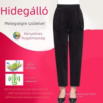 Középkorú és idősebb nők számára, minden évszakra, fleece-béléssel, lazán szabott mindennapi fazon