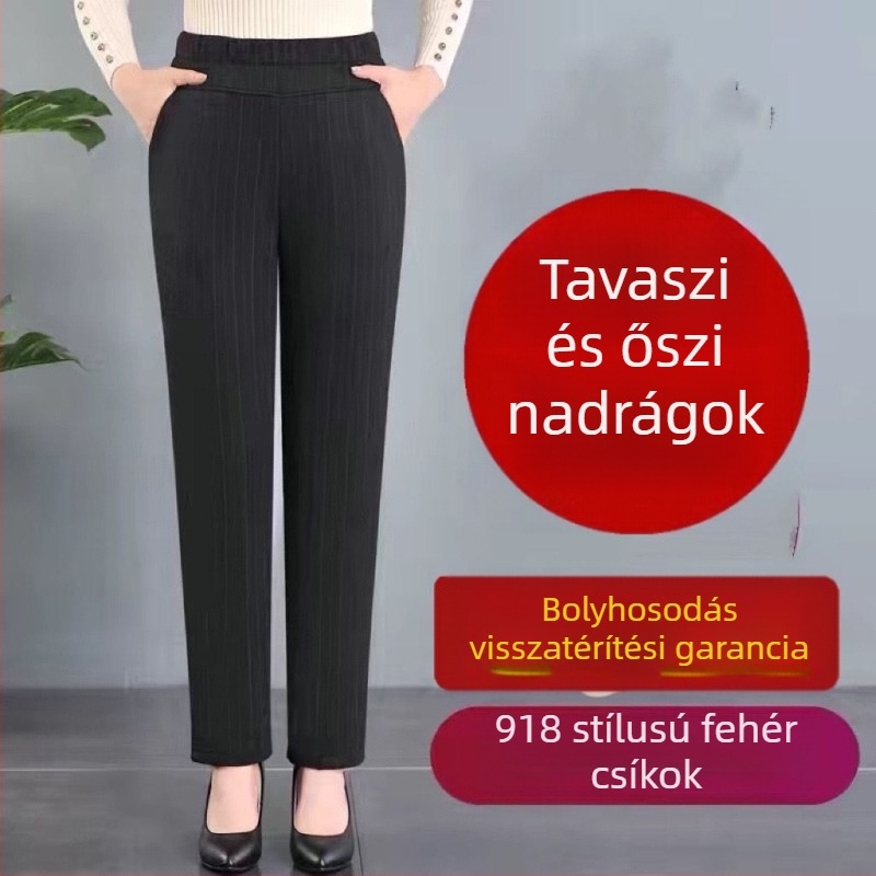 Középkorú és idősebb nők számára, minden évszakra, fleece-béléssel, lazán szabott mindennapi fazon