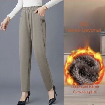 Női harémnadrág, béléses, chenille anyag, spandex keverék, háromnegyedes hosszúságú