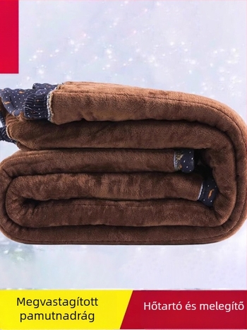 Női laza szabású nadrág, vastag téli poliészter anyag, téli 2025 szezon, >95% poliészter